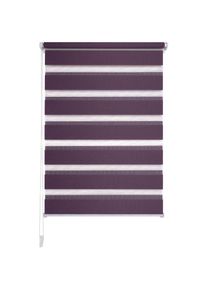 Liedeco, Doppelrollo &raquo;Klemmfix-Duo-Rollo&laquo; Lichtschutz ohne Bohren 1 St&uuml;ck, violett, Polyester