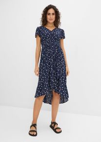 2-in-1 Umstands- und Stillkleid aus Viskose- Crepe in blau, Gr&ouml;sse 50, bonprix