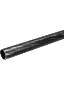 Liedeco, Gardinenstange &raquo;Gardinenrohr, Stilrohr, Gardinenstange 16 mm "Esperanca"&laquo; &Oslash; 1,6 mm 1 l&auml;ufig-l&auml;ufig Fixmass, silberfarben, schwarz, Metall, 1 