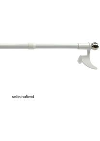 Liedeco, Scheibenstange &raquo;Exclusiv&laquo; &Oslash; 12 mm 1 l&auml;ufig-l&auml;ufig ausziehbar, wei&szlig;, chromfarben, Metall