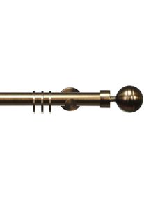 Liedeco, Gardinenstange &raquo;CELKUGEL01SG1L&laquo; &Oslash; 25 mm 1 l&auml;ufig-l&auml;ufig Fixmass 1-l&auml;ufig im Fixmass &Oslash; 25 mm, bronzefarben, Metall