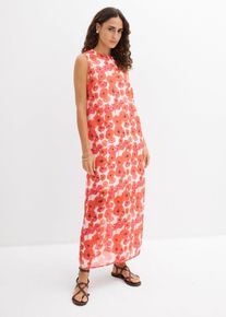 Langes Chiffonkleid in weiss, Gr&ouml;sse 38, bonprix