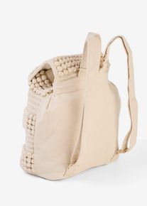 Sac &agrave; dos aspect textur&eacute; en beige, Taille 32x36 cm, Couleur/Motif: beige naturel, bonprix