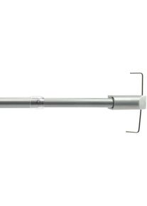 Liedeco, Scheibenstange &Oslash; 12 mm 1 l&auml;ufig-l&auml;ufig ausziehbar, mattsilberfarben, Kunststoff, Metall