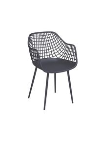 Ambia Garden Gartensessel , Grau , Metall, Kunststoff , konisch , 58x86x55 cm , Bsci , Gartenm&ouml;bel, Gartenst&uuml;hle, Gartensessel