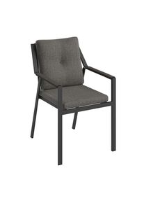 Dieter Knoll Collection Dieter Knoll Stapelsessel , Anthrazit, Dunkelgrau , Metall, Textil , F&uuml;llung: Schaumstoff , Flachrohr , 57x84x71 cm , stapelbar , Gartenm&ouml;bel, Gartenst&uuml;hle, Gartenst&uuml;hle stapelbar