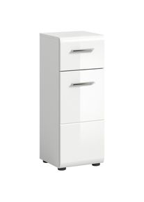Mid.you Unterschrank , Weiss Hochglanz , Holzwerkstoff , 1 F&auml;cher , 1 Schublade(n) Schubladen , 30x80x30 cm , Badezimmer, Badm&ouml;belsets & -serien, Badm&ouml;belserien