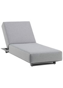 Amatio Gartenliege , Anthrazit, Grau , Metall, Textil , F&uuml;llung: Schaumstoff , 200x31x75 cm , regenabweisend, R&uuml;ckenlehne verstellbar , Gartenm&ouml;bel, Gartenliegen, Sonnenliegen