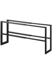 Schuhregal , Schwarz , Metall , 15x30x38 cm , Garderobe, Schuhaufbewahrung, Schuhregale