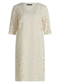 Betty Barclay - Spitzen-Kleid mit V-Ausschnitt, weiss, Gr. 40, Baumwolle