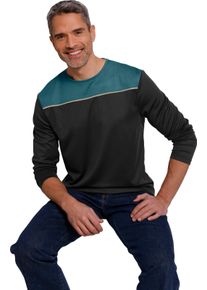 Herren Freizeitshirt in atmungsaktiver Qualit&auml;t petrol-schwarz