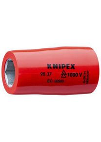 Knipex Ratchet Socket, VDE, 3/8", Hex, 14 mm - 98 37 14