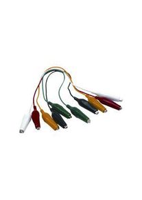 Mueller Electric Co Multi-Color Insulated Alligator Lead Set, 7A, Alligator Clip / Alligator Clip, 300mm, Black, Green, Red, White, Yellow 5pcs 300V -