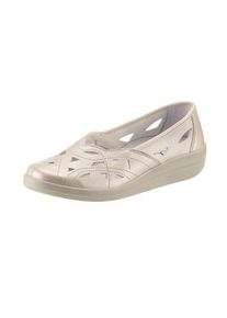 Aco Witt Damen Slipper, taupe, Gr&ouml;&szlig;e 41, 100% Glattleder