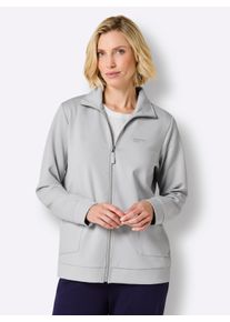 Catamaran Witt Damen Funktionsjacke in formstabiler Interlock-Qualit&auml;t, hellgrau, Gr&ouml;&szlig;e 40/42, 76% Polyester, 20% Viskose, 4% Elasthan