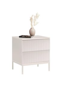 Voleo Nachttisch , Kaschmir , Holzwerkstoff , 2 Schublade(n) Schubladen , 51.6x56x38 cm , Typenauswahl , Schlafzimmer, Nachttische