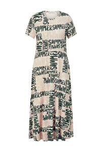 Peter Hahn - Jersey-Kleid mit Rundhals-Ausschnitt, beige, Gr. 48, Viskose