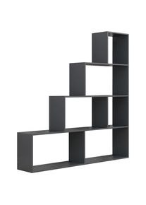 Mid.you Regal , Anthrazit , Holzwerkstoff , 155x163x29 cm , stehend , Wohnzimmer, Regale, B&uuml;cherregale