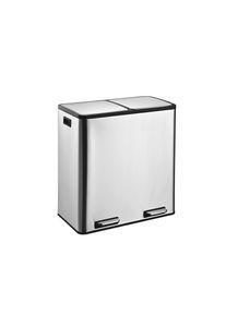 P & B Abfalleimer , Silberfarben , Kunststoff , 60 l , 59x62x36 cm , Haushalt & Reinigung, Reinigung, Eimer & Abfallsysteme