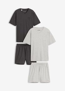 Shorty mit Baumwolle (4-tlg.Set) in grau, Gr&ouml;sse 44/46 (S), bonprix