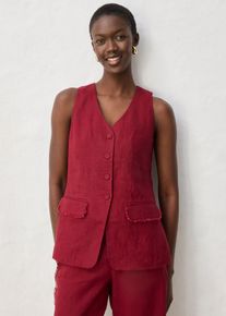 Anzugweste aus reinem Leinen in rot, Gr&ouml;sse 44, bonprix