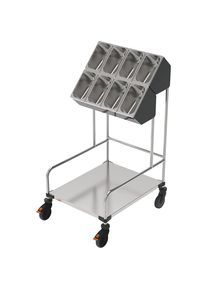 Carrello per vassoi e posate, in due pezzi, lungh. x largh. x alt. 648 x 787 x 1350 mm