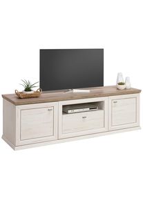 Hom&acute;in Hom`in Lowboard , Grau, Weiss , Metall , 2 F&auml;cher , 1 Schublade(n) Schubladen , 180x56x50 cm , Typenauswahl , Wohnzimmer, TV M&ouml;bel, Lowboards