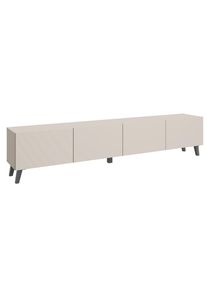 P & B Lowboard , Beige, Kaschmir , Holz , 190x40x32 cm , FSC , stehend , Wohnzimmer, TV M&ouml;bel, Lowboards, Lowboards stehend