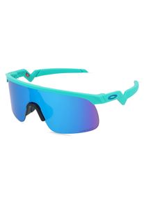 Oakley OJ9010 RESISTOR | Kinder-Sonnenbrille | Eckig | Fassung: Kunststoff Gr&uuml;n | Glasfarbe: Blau Verlaufend