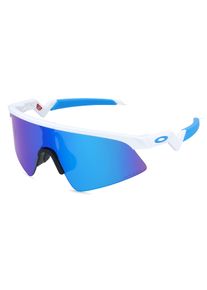 Oakley OJ9015 RESISTOR SWEEP | Kinder-Sonnenbrille | Eckig | Fassung: Kunststoff Wei&szlig; Gl&auml;nzend | Glasfarbe: Blau Verlaufend