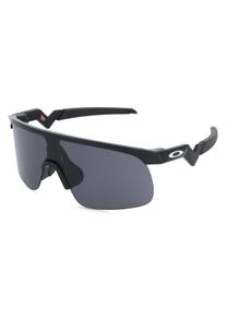 Oakley OJ9010 RESISTOR | Occhiali da sole unisex| Rettangolare | Montatura: Policarbonato Nero Lucido | Colore del vetro: Grigio Sfumato