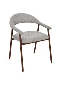 Livetastic Armlehnstuhl , Taupe , Holz, Metall, Textil , Pappel , Sperrholz , Rundrohr , 59x75x62 cm , Esszimmer, St&uuml;hle, Polsterst&uuml;hle