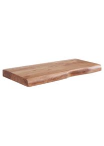 Mid.you Wandregal , Akaziefarben , Holz , Akazie , massiv , 40x4x26 cm , h&auml;ngend, handgemacht , Wohnzimmer, Regale, Wandregale