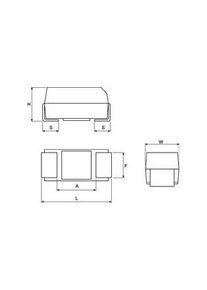 KEMET 10 uF MnO2 Tantalum Capacitor 16 V, T491 Series - T491A106K016AT