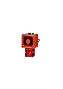 e2s AL105NX Series Red Beacon-Sounder Combination, IP66230 VWall113 dB Rot 230VAC IP66 - AL105NXAC230AA0A1R/R