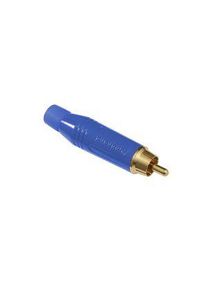 Amphenol Industrial Amphenol Industrial Blue Straight Cable RCA Plug, Gold10A, Male, Straight - ACPR-BLU