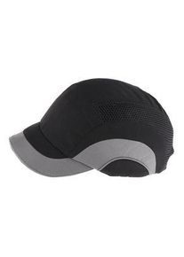 JSP&reg; JSP Black Short Peaked Safety Cap, HDPE Protective Material - ABS000-005-000