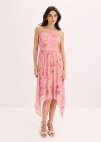 Robe en jersey mesh d&eacute;licat en rose, Taille 44/46 (L), Couleur/Motif: rose cendr&eacute; floral, bonprix