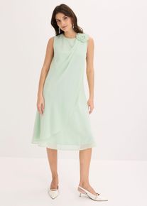 Cocktailkleid mit Blumen-Applikation in gr&uuml;n, Gr&ouml;sse 36, bonprix