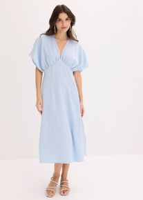 Robe longue en satin brillant en bleu, Taille 48, Couleur/Motif: bleu poudr&eacute;, bonprix