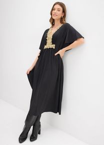 Robe midi &agrave; dentelle en noir, Taille 40/42 (M), bonprix
