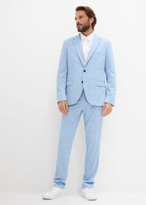 Costume 2 pi&egrave;ces en mati&egrave;re extensible et confortable coupe moderne en bleu pour homme, Taille 48, Couleur/Motif: bleu carreaux, bonprix