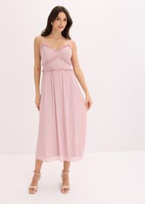 Robe en jersey mesh d&eacute;licat en rose, Taille 40/42 (M), Couleur/Motif: rose cendr&eacute;, bonprix