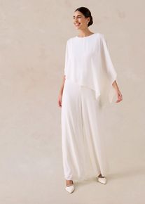 Combinaison en mousseline en blanc, Taille 50, Couleur/Motif: &eacute;cru, bonprix