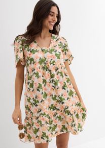 Kleid aus Musselin in weiss, Gr&ouml;sse 44, 100% Baumwolle, bonprix