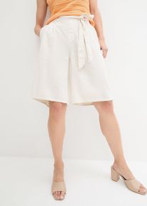 Leinen-Bermuda in beige, Gr&ouml;sse 36, bonprix