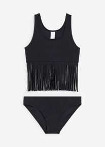 Bikini (ens. 2 pces) en noir pour filles, Taille 128/134, bonprix
