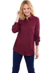 Damen Longbluse in leichter A-Form bordeaux