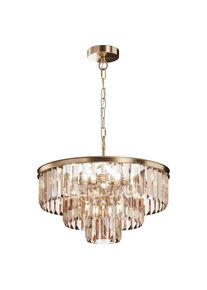 Maytoni Pendelleuchte , Goldfarben , Metall, Glas , 40 cm , CE , h&ouml;henverstellbar, beliebig k&uuml;rzbar , Lampen & Leuchten, Innenbeleuchtung, H&auml;ngelampen, Pendelleuchten