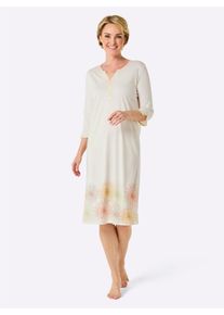 w&auml;schepur Witt Damen Nachthemd, champagner-apricot-bedruckt, Gr&ouml;&szlig;e 36/38, 50% Baumwolle, 50% Modal